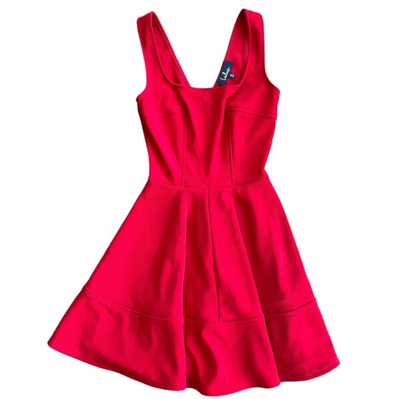 Lulu’s SEXY RED HOME BEFORE DAYLIGHT SQUARE NECK SLEEVELESS SKATER DRESS EUC - Picture 6 of 12
